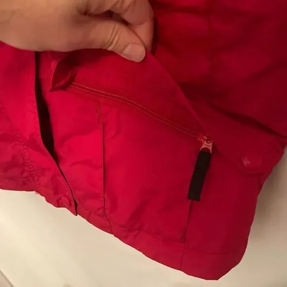 Columbia Gizmo Jacket Coat Shell Full Zip Zipper Black/Red Pocket Women’s Small - Picture 5 of 8